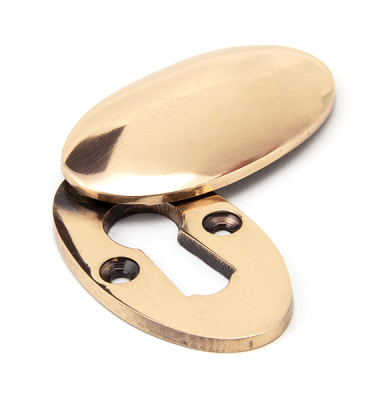 Polished Bronze Oval Escutcheon