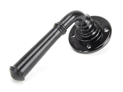 Black Regency Lever on Rose Set