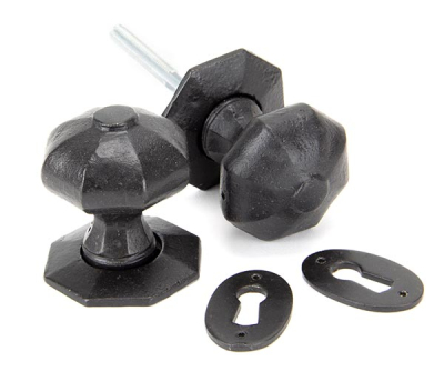 External Beeswax Octagonal Mortice/Rim Knob Set
