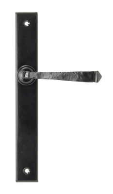 Black Avon Slimline Lever Espag. Latch Set
