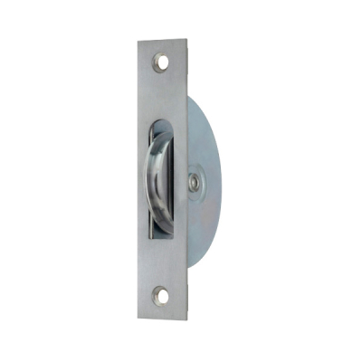 1¾Inch Ball Bearing Sash Pulley Square End - Satin Chrome