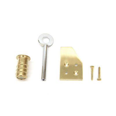 Flush Fit Sash Stop - Polished Brass