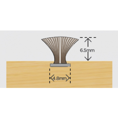 Exitex Slide Pile 4.8mm x 6.5mm with fin 100m Roll - Grey