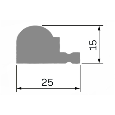 Exiwood Clip In Staff Bead 25mm x 15mm x 3m - White (Pack 10)