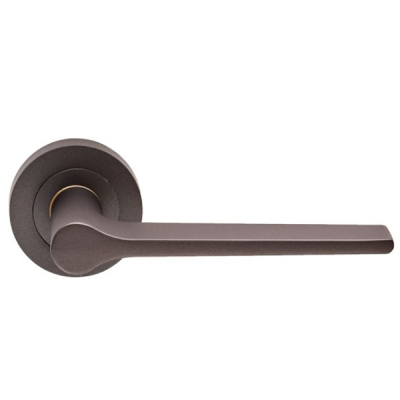 Velino Lever Handle on Rose Set - Matt Bronze