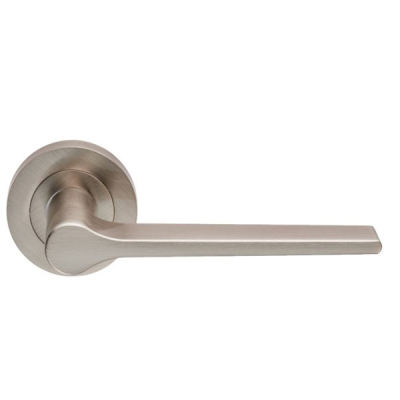 Velino Lever Handle on Rose Set - Satin Nickel