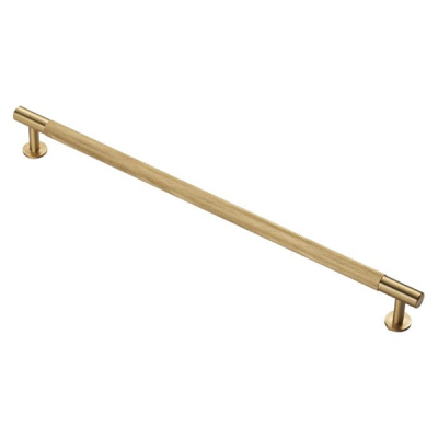 Knurled Pull Handle 350mm (320mm cc) - Satin Brass