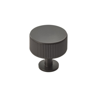Lines Radio Knob - Matt Black