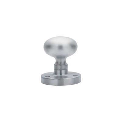 Mushroom Mortice Knob Set (Half Sprung) 52mm - Satin Chrome