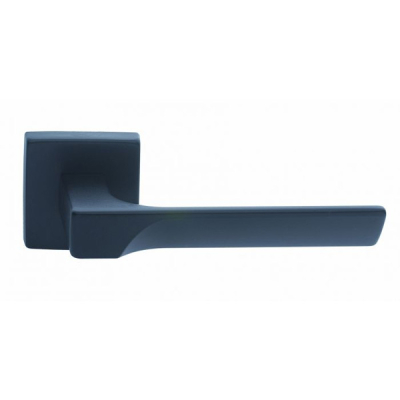 Flash Lever Handle on Square Rose Set - Matt Black