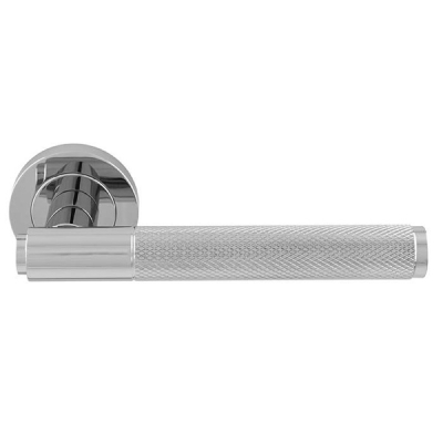 Syntax Lever Handle on Rose Set - Polished Chrome