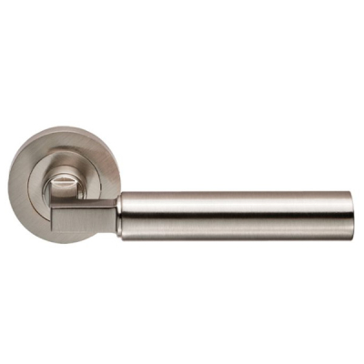 Amiata Lever Handle on Rose Set - Satin Nickel