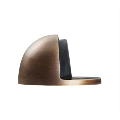 Oval Floor Mounted Door Stop 45mm - Antique Brass