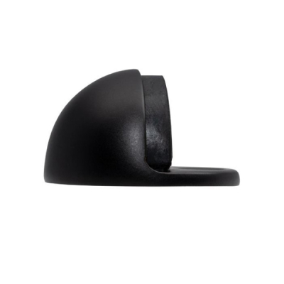 Oval Floor Mounted Door Stop 45mm - Matt Black
