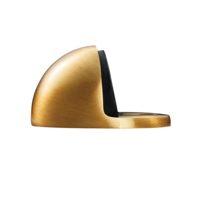 Oval Floor Mounted Door Stop 45mm - Satin Brass