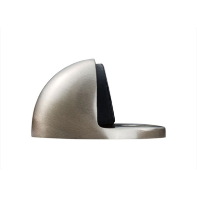 Oval Floor Mounted Door Stop 45mm - Satin Nickel