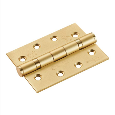 4Inch Fire Rated Ball Bearing Butt Hinge (Pair) - Satin Brass