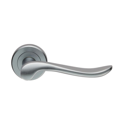 Verdun Lever Handle on Rose Set - Satin Chrome