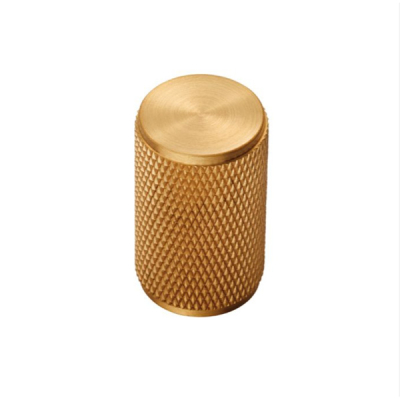 Knurled Cupboard Knob 18mm - Satin Brass