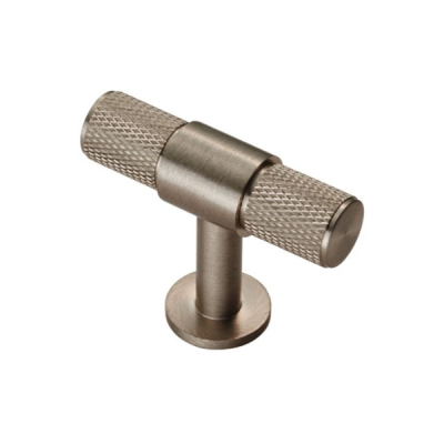 Knurled T-Bar Knob 50mm - Satin Nickel