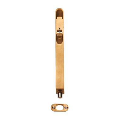 Radiused Lever Action Flush Bolt 8Inch - PVD Satin Brass