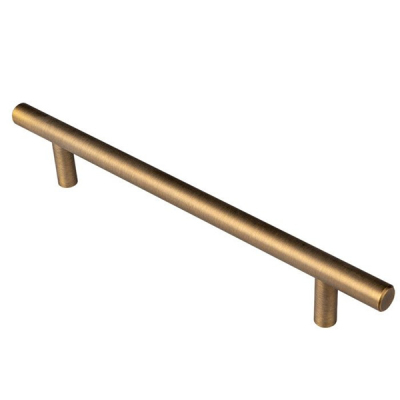 Steel T-Bar Handle 220mm (160cc) - Antique Brass