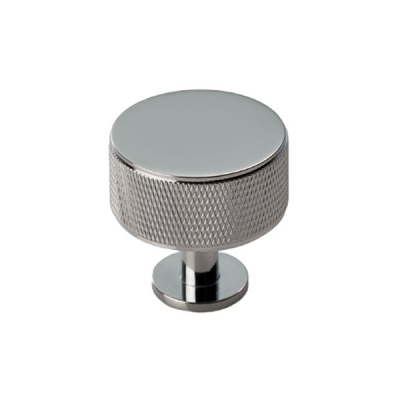 Knurled Cupboard Knob 35mm - Polished Chrome