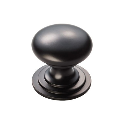 Victorian Cupboard Knob 25mm - Matt Black