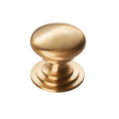Victorian Cupboard Knob 50mm - Satin Brass