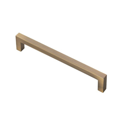 Block Cupboard Handle 170mm (160cc) - Antique Brass