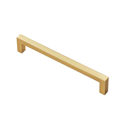 Block Cupboard Handle 170mm (160cc) - Satin Brass