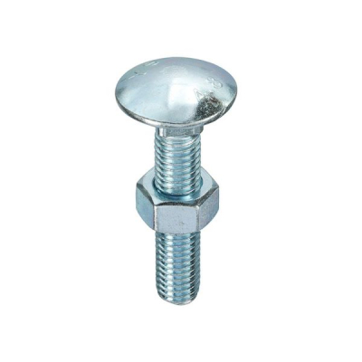 Coach Bolts with Nut - M8 x 65mm (50) - BZP