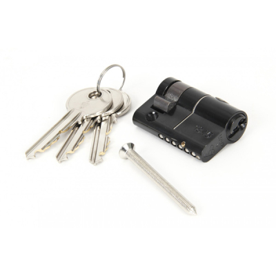 6 Pin Black Single Euro Cylinders