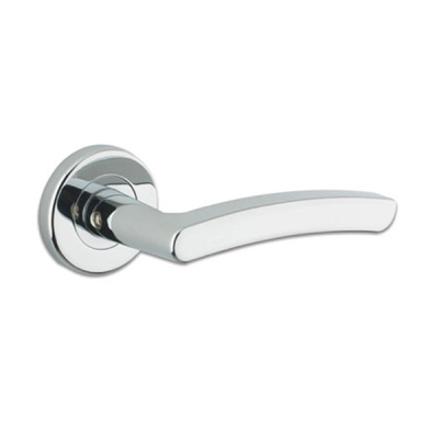 Santiago Lever Handles on Rose (Set)