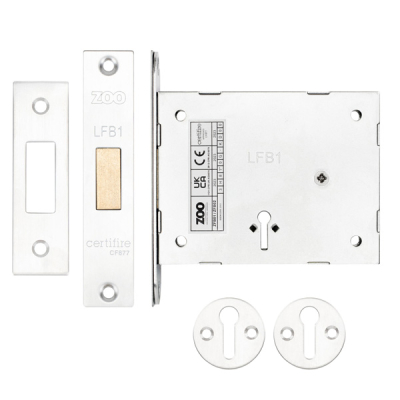 Mortice London Fire Brigade Lock Square End (Key Profile 01) - Satin SS