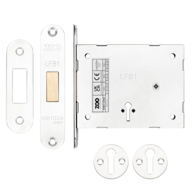 Mortice London Fire Brigade Lock Radius End (Key Profile 01) - Satin SS