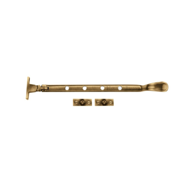 12Inch Victorian Casement Window Stay - Antique Brass
