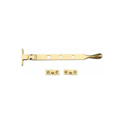 8Inch Bulb End Casement Stay - Satin Brass