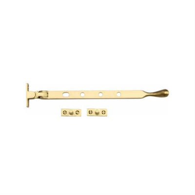 10Inch Bulb End Casement Stay - Satin Brass