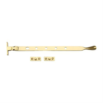 12Inch Bulb End Casement Stay - Satin Brass