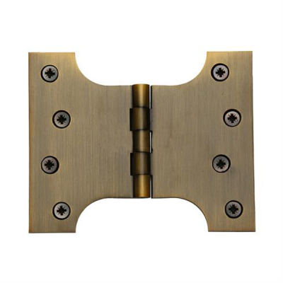 4Inch x 3Inch x 5Inch Parliament Hinge (Pair) - Antique Brass