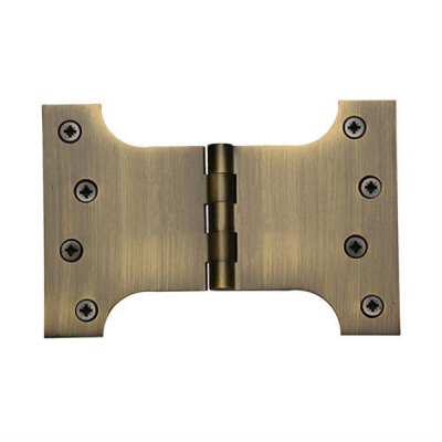 4Inch x 4Inch x 6Inch Parliament Hinge (Pair) - Antique Brass