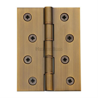 Brass DPBW Butt Hinge 4Inch x 3Inch (Pair) - Antique Brass