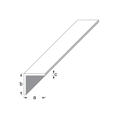 Equal Sided Angle 2m x 20mm - Silver Anodised Aluminium