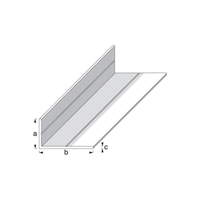 Unequal Sided Angle 1m x 15.5mm x 27.5mm - Aluminium