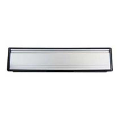 UPVC Letterbox 300 x 70mm - Satin Chrome & Black