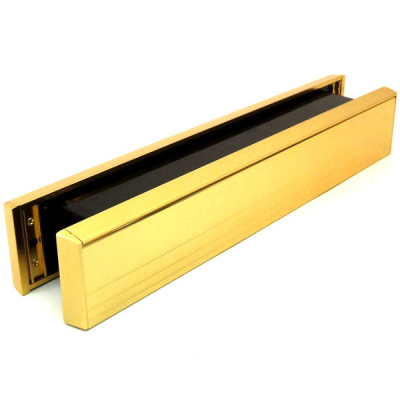 UPVC Slimline Letterbox 315 x 50mm - Brass
