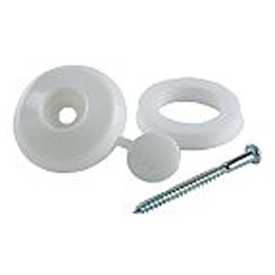 Polycarbonate Fixing Button 10mm (Each) - White