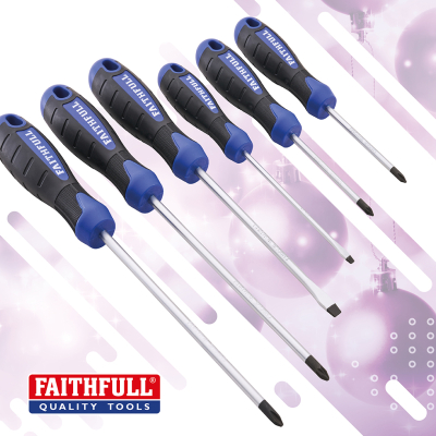 6 Piece Soft Grip Screwdriver Set