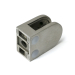 63 x 45mm D Shaped Glass Clamp (10mm & 12mm Glass) - Satin SS (Grade 304)